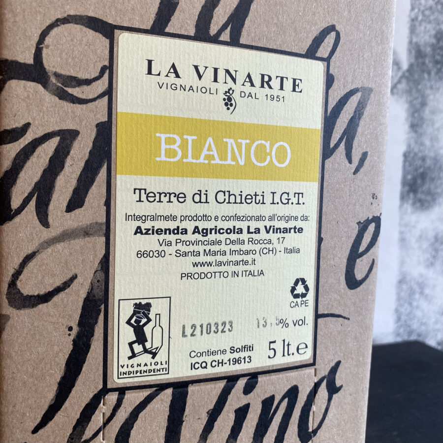 Terre di Chieti Bianco IGT Bag in Box 5 litri ∙ La Vinarte - immagine 2